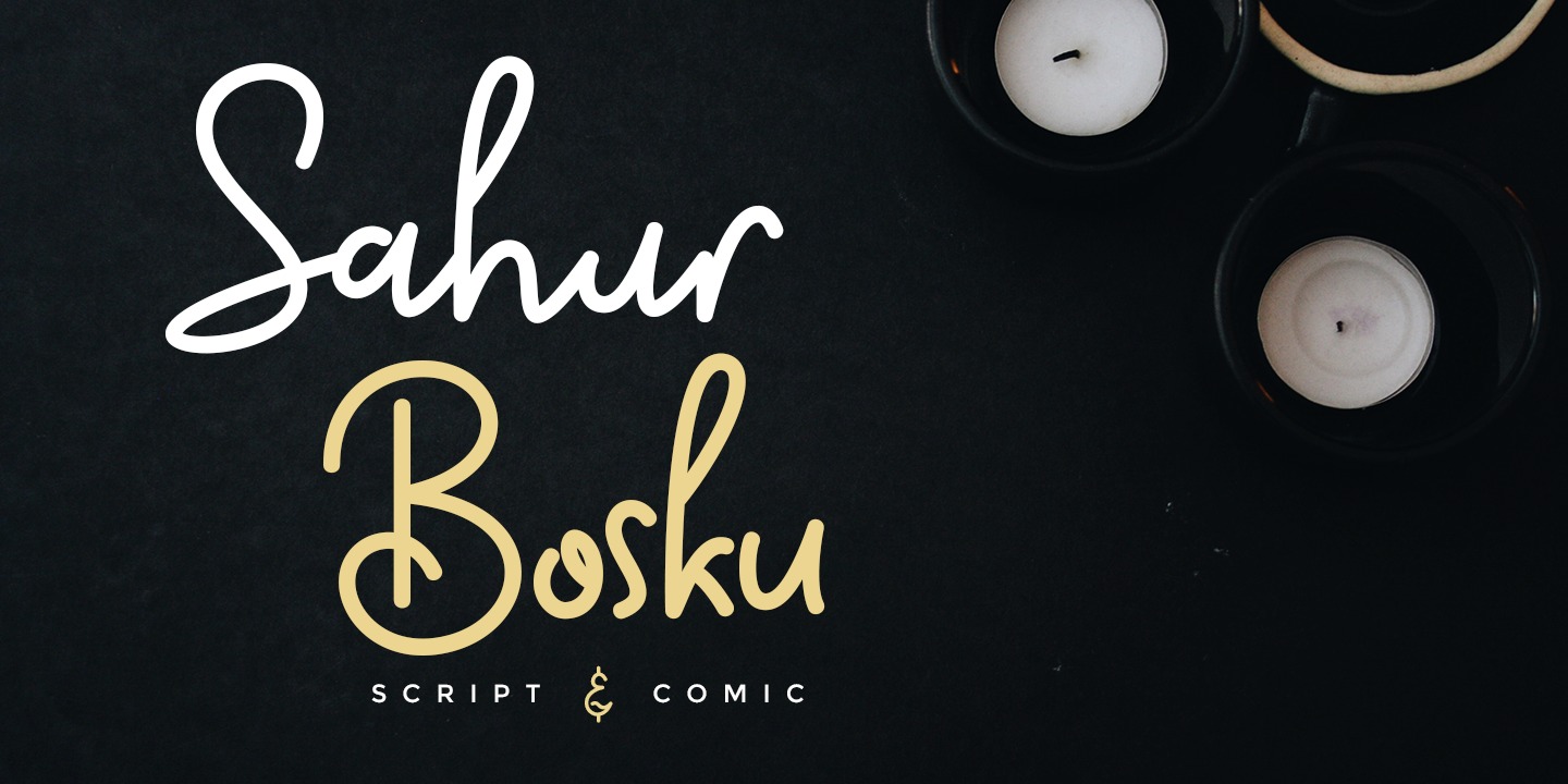 Пример шрифта Sahur Bosku